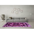thumbnail image 3 of Ahgly Company Indoor Square Persian Purple Traditional Area Rugs, 5' Square, 3 of 4