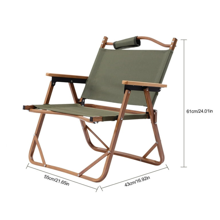 Adult Outdoor Camping Chair Low Beach Camp Lawn Hiking Folding