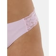 thumbnail image 3 of No Boundaries Women's No Show Thong with Lace Panty, Sizes XS to XXXL, 3 of 4