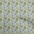thumbnail image 1 of oneOone Cotton Silk Light Green Fabric Floral Sewing Material Print Fabric By The Yard 42 Inch Wide, 1 of 4