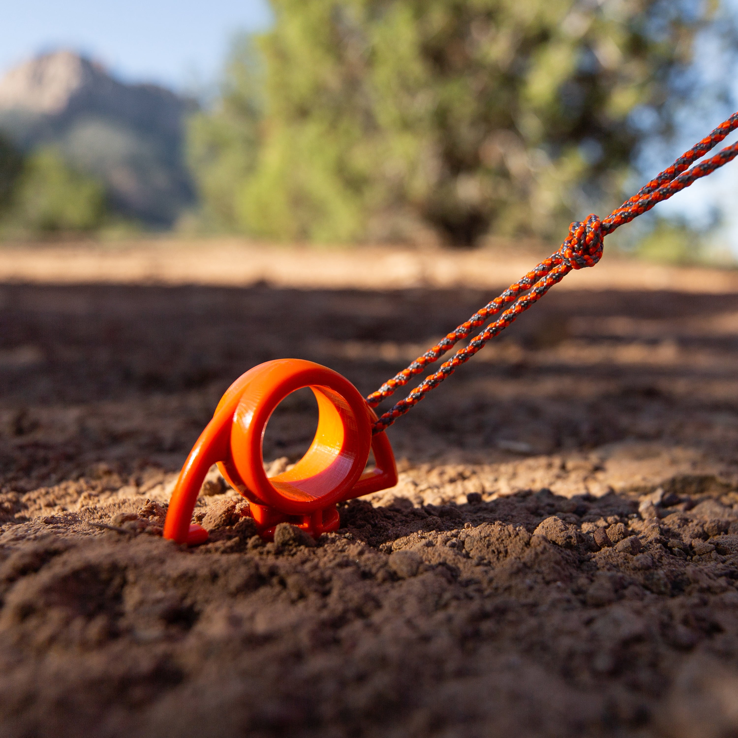 Orange Screw® Ultimate Ground Anchor - Small - 4 Pack - Bright Orange