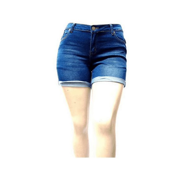 Jack David 1826 Jeans Women's Plus Size Cuff Rolled Shorts Curvy Denim