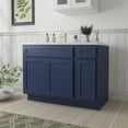thumbnail image 2 of 51 in. W x 21 in. D x 32.5 in. H Bath Vanity Cabinet without Top in Blue, 2 of 5