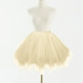 thumbnail image 6 of segolike Tulle Petticoat Women Tulle Tutu Skirt Layered Dress up Supplies Dress Costume for Stage Wedding Night Club Performance Beach Champagne Color, 6 of 8