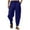 Navy (New Upgrade), variant on Dagegui Men's Linen Harem Pants Casual Loose Fit Trousers Lightweight Breathable Elastic Waist Beach Pant with Drawstring & Pocket Black S