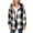 Black(Plaid Hooded with Chest Pockets), variant on YODETEY Women’s Hooded Sherpa Plaid Shacket with Pocket, Oversized Casual Plaid Outwear Shacket for Women,Size S-2XL