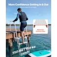 thumbnail image 2 of VEVOR Flip-Up Dock Ladder, 4-Step, Heavy-Duty Aluminum Alloy Pontoon Boat Swim Ladder, with Non-Slip Wide Steps, 350 lbs Weight Capacity, Pull Rope Assist, 2 of 9