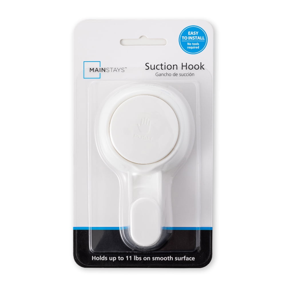 (2 pack) Mainstays Powerful Removable and Reusable Vacuum Suction Cup Hook-1PK