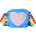 thumbnail image 1 of Crossbody Bag Little Heart Pattern Coin Purses Hologram Clear Shoulder Bag Messenger Handbag Mini Bag for Kids (Sky-blue), 1 of 4