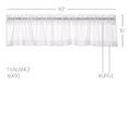 thumbnail image 4 of VHC Brands Farmhouse 16"x90" Valance White Rod Pocket Kitchen Window Curtains, 4 of 4