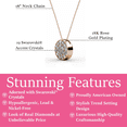 thumbnail image 3 of Cate & Chloe Nelly 18k Rose Gold Plated Pave Necklace with Swarovski Crystals Gift for Women, 3 of 7