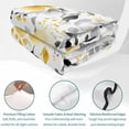 thumbnail image 3 of 3 Pieces King Quilt Set,Spring Watercolor Yellow Gray Flowers Leaves Soft Bedding Sets with 1 Quilt & 2 Pillow Shams,Abstract Plants Summer Bedspread Lightweight Coverlet Comforter for All Season, 3 of 7