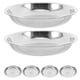 thumbnail image 4 of 6 bandejas redondas grandes de acero inoxidable para guardar platos (plateadas), 4 of 5