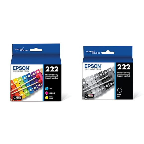 Cartuchos de tinta Epson T222 Color Combo y T222 Black Standard