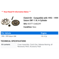 thumbnail image 2 of Clutch Kit - Compatible with 1993 - 1999 Saturn SW1 1.9L 4-Cylinder 1994 1995 1996 1997 1998, 2 of 2