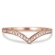 thumbnail image 1 of JeenMata Anillo de Bodas de Diamantes de 0,25 Uds, Banda de Chevron, Anillo Apilable de Contorno, Oro Rosa de 10 K, 1 of 6