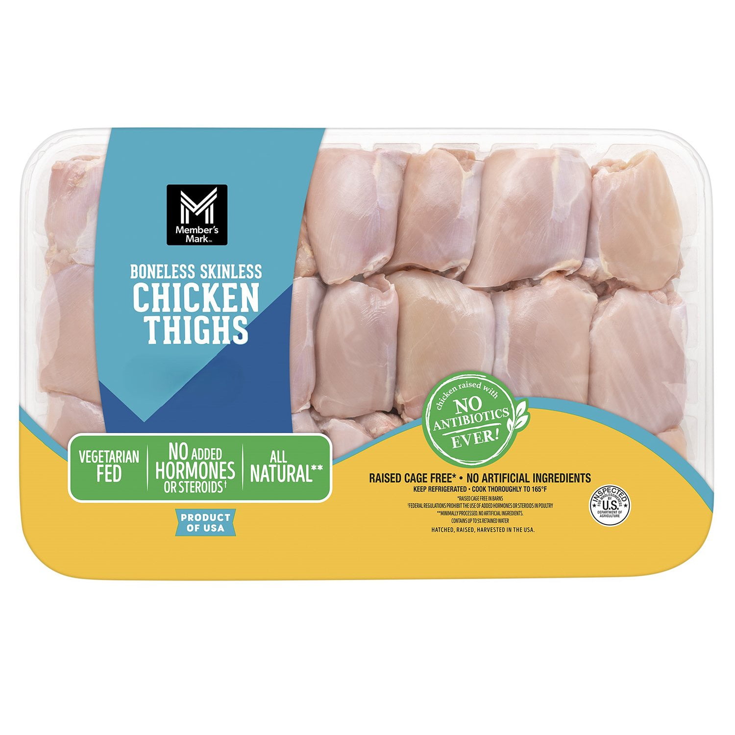Member's Mark Boneless and Skinless Chicken Thighs, priced