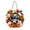 thumbnail image 2 of Halloween Ghost Welcome Hanging Sign, Halloween Decorations With Cute Ghost and Jack O Lantern, Front Door & Porch Halloween Ornament for Home Spooky Season Indoor Outdoor,12x12Inch, 2 of 5