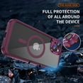 thumbnail image 6 of Mantto Clear Magnetic Case for iPhone 14 with Lens Film, Support Wireless Charging MagSafe, Rugged PC + TPU Shockproof Non-Yellowing Military Grade Protection Case for iPhone 14,Rosered, 6 of 8