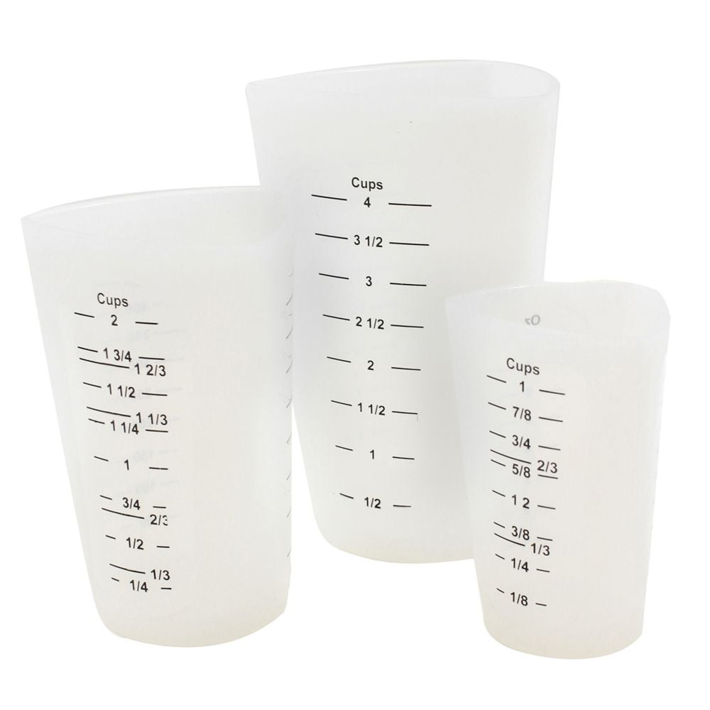 TableCraft HSMC3 3Piece Stacking Silicone Measure Cup Set