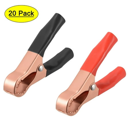 

Uxcell 20A Black Copper Plated Half Shroud Alligator Clip Adapter Test Clamp 1 Pcs 20 Pcs
