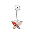 thumbnail image 4 of Stainless Steel Navel Ring Shiny Butterfly Navel Ring Navel Nail, 4 of 9