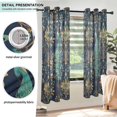 thumbnail image 3 of Yayeee Window Curtains Light Filtering 63"x42" Grommet Panel Pair Home Living Room Decor, Navy Blue Peacock Pattern, 3 of 7