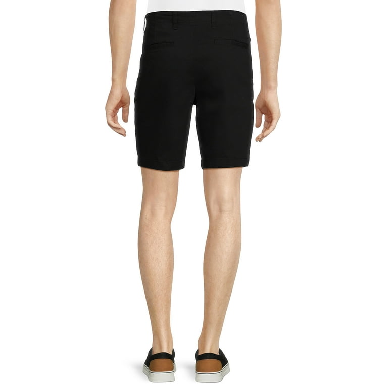 Mens black hotsell flat front shorts