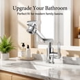 thumbnail image 2 of 360° Swivel Bathroom Sink Faucet, Copper Alloy 1080° 3-Stage Rotatable Faucet with 2 Water Modes, Hot & Cold Water Mixer Tap for RV Kitchen Lavatory, 2 of 10