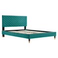 thumbnail image 2 of Modway Roxanne Performance Velvet Queen Platform Bed, Multiple Colors, 2 of 3