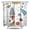 Fun Kawaii, variant on Fun Kawaii Shower Curtain - Playful Graffiti Sketch Space Galaxy Theme with Moon Stars Rocket Planets Astronaut, Premium Fade-Resistant Polyester Fabric 84x72 Inches