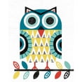 thumbnail image 3 of Mullan, Michael 20x24 Black Modern Framed Museum Art Print Titled - Folk Lodge Owl V2 Teal, 3 of 5