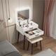 thumbnail image 1 of Multifunctional Makeup Table Mirror Stool Storage Drawer Dresser Organiser Wardrobe Makeup Tavolino Da Trucco Bedroom Furniture My Lux Decor Round, 1 of 25