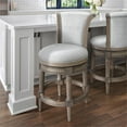 thumbnail image 3 of Home Square Wood Counter Height Swivel Barstool in Weathered Gray - Set of 3, 3 of 7
