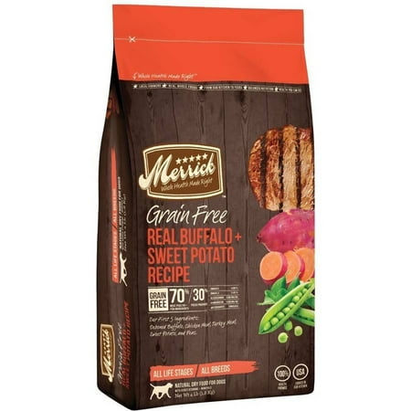 Merrick Grain Free Real Buffalo & Sweet Potato Dog Food, 4 lbs