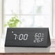 thumbnail image 2 of Digital Alarm Clock LED Display Sound Control Temperature Humidity Wood Electronic Digital Alarm Clock for Bedroom Bedside Desk, 2 of 4