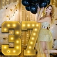 thumbnail image 4 of ZFUNBO 4FT Light Up Marquee Numbers, Warm LED Large Lighted Marquee Number 7 for 17th 27th 70th Birthday Decoration, Giant Mosaic Light up Number Balloons Anniversary Party Wedding Decoration, 4 of 10