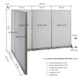 thumbnail image 2 of GOF L-shaped Freestanding Office Partition, Room Divider, Privacy Screen, Workstation Cubicle (78”D x 108”W x 72”H), 2 of 12