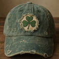 thumbnail image 3 of LSQii Baseball Cap for Women Men Casual Shamrock Embroidered Golf Hats Unstructured Dad Trucker Hat St. Patrick's Day Party Fashion Accessorie Green, 3 of 4