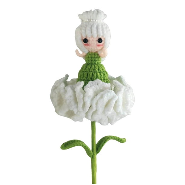 Flor De Clavel Tejida A Mano Hada Producto Terminado Decoración Para El Hogar Decoración Floral Ramo De Flores Tejido A Ganchillo Decoración Bonita
