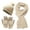 Beige, variant on Naierhg Beanie 1 Set Autumn Winter Unisex Hat Scarf Gloves Fleeced Lined Fashion Pattern Plush Ball Knitted Beanies Cap for OutdoorBeige