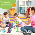 thumbnail image 2 of PicassoTiles Marble Run Magnetic Tiles for Kids – 62PCS STEM Construction Building Blocks Race Track Set, Educational Creative Learning Toy, 2 of 7