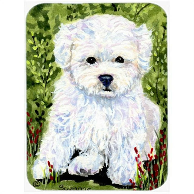Carolines Treasures SS8913LCB Bichon Frise Glass Cutting Board- Large