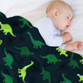 thumbnail image 4 of Manta de dinosaurio para niños Linda manta de dinosaurio para niños, manta para niños pequeños, regalos de dinosaurio para niños, manta de vellón suave, regalos de cumpleaños de Navidad, 4 of 7