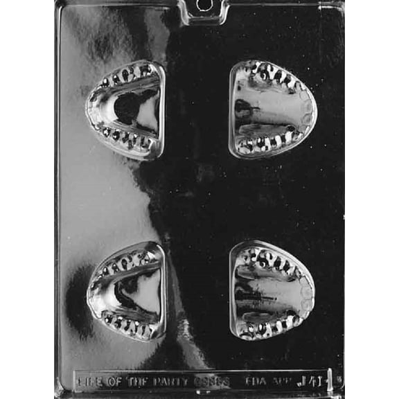 Grandmama's Goodies J041 False Teeth Dentures Chocolate Candy Soap Mold with Exclusive Molding Instructions