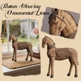 thumbnail image 6 of Wicker Horse Figurine 10.24 Inch Rustic Farmhouse Tabletop Decor Handwoven Animal Sculpture for Home Decoration, 6 of 9
