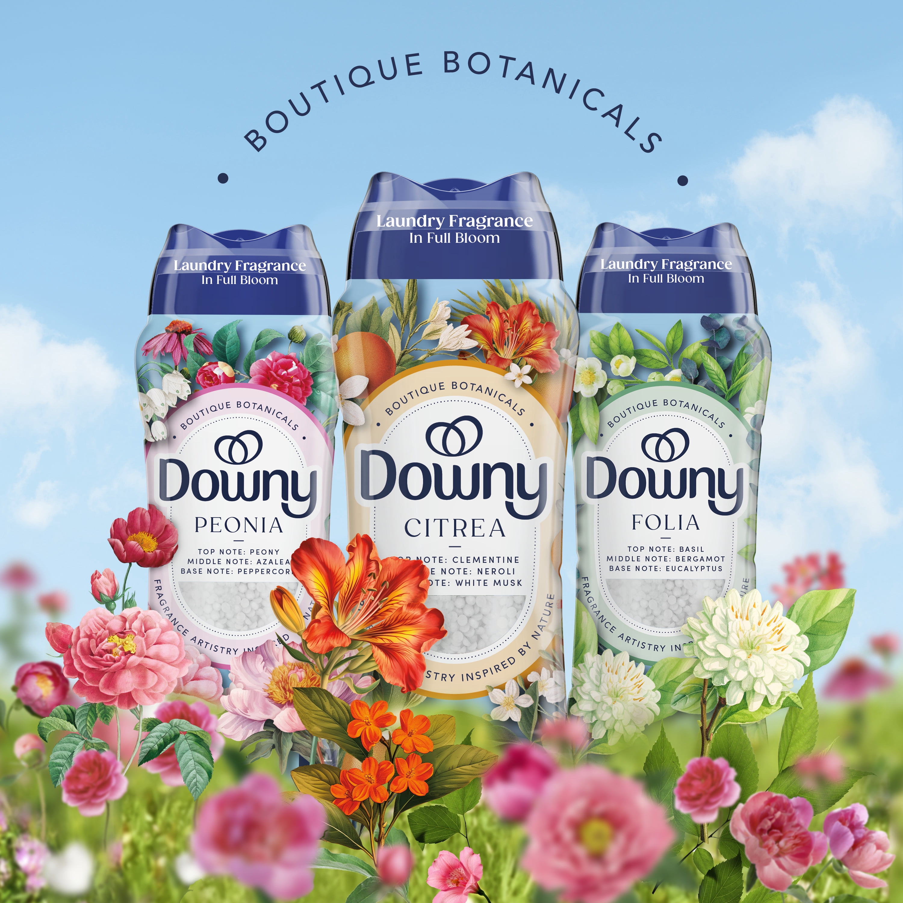 Downy Laundry Scent Beads Boutique Botanicals In-Wash Scent Booster, Citrea Scent, 21.1 oz