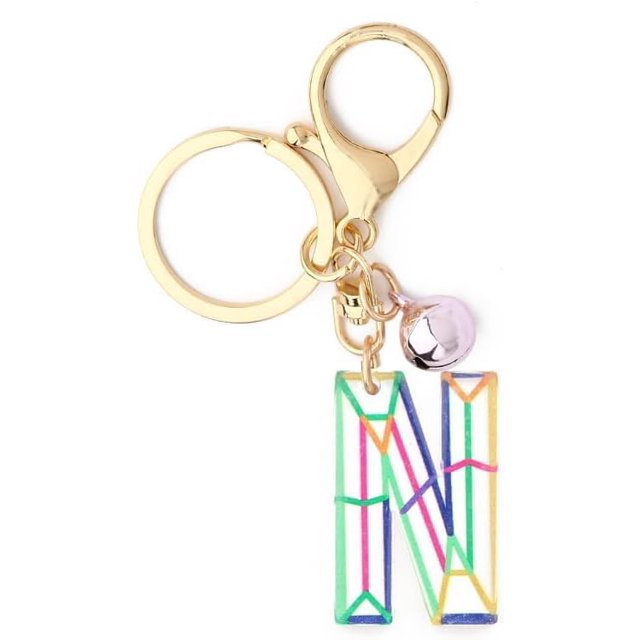Letter Keychain,26 Letters A-Z Decorative Letter Keychain,Name Keychain for Women Girls Men Teenager Gift