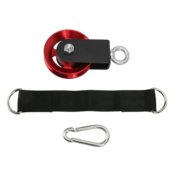 Cable Gym Fitness Pulley Small Hanging Pulley 360 Degree Rotating Silent for Home DIY ProjectsRed,