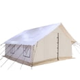 thumbnail image 4 of (2 pack) WHITEDUCK Alpha Canvas Wall Tent Waterproof 4 Season Outdoor Camping & Hunting Tent w/Heavy Duty Aluminum Frame, Best for Large Groups, Families & Outfitters (14'x16', Water Repellent), 4 of 8